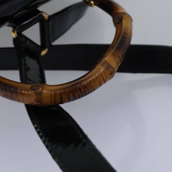 GUCCI Bamboo Backpack Patent leather Black 003 2058 0030 Auth ep4556 - Picture 7 of 16